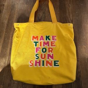 Ban.do Yellow Tote Bag - Make Time For Sunshine